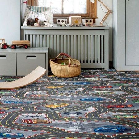 Teppichboden für Kinderzimmer mit Straßen-Motiv